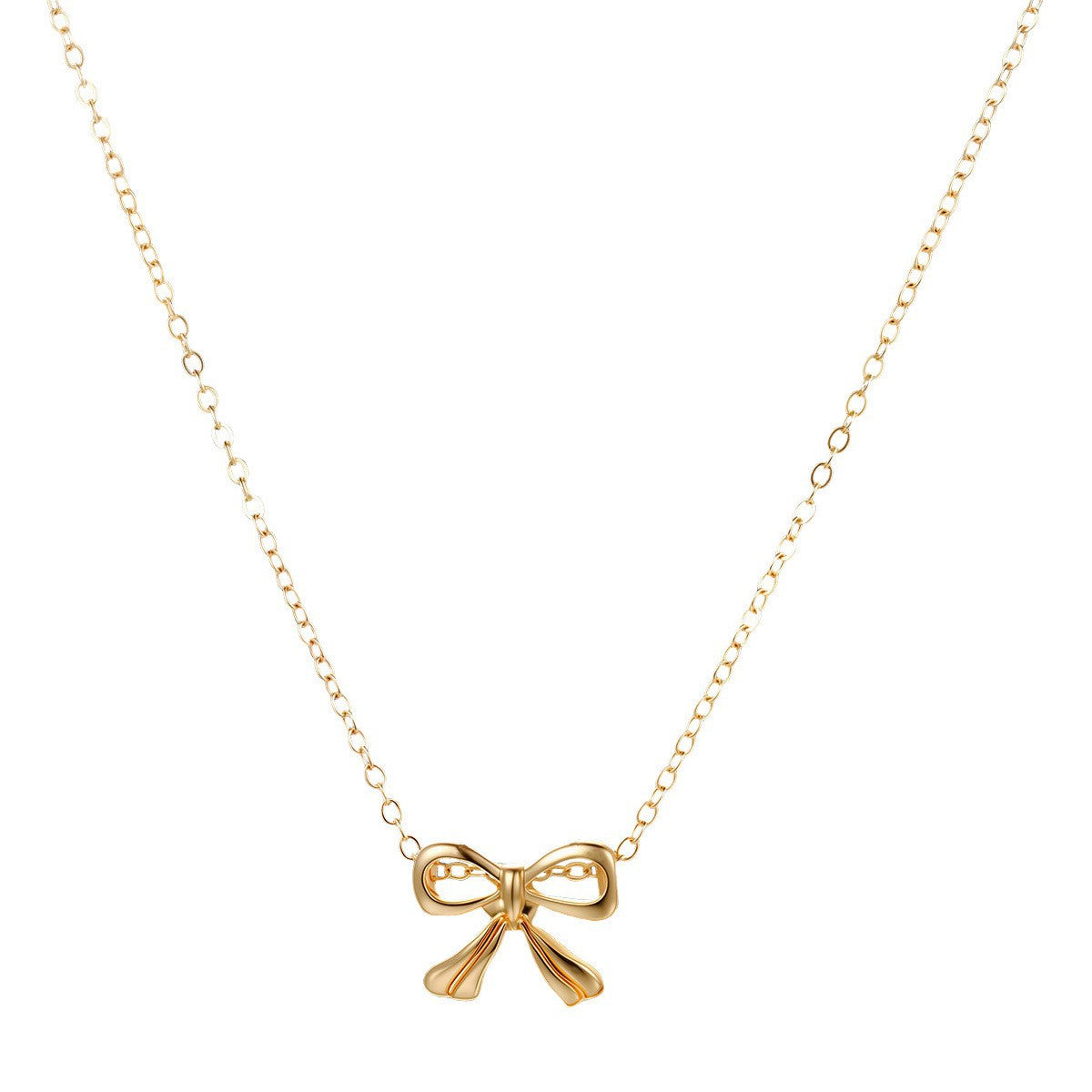 Collar de aleación con lazo sencillo a la moda para mujer
