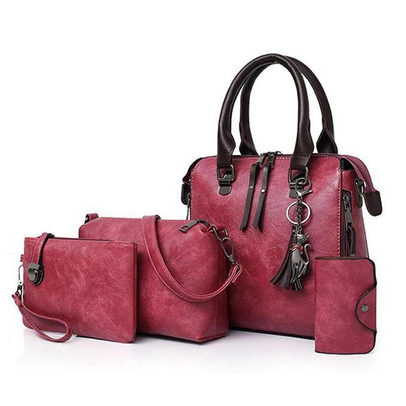 Fashion Women Four-Piece Set Retro Handbag Set