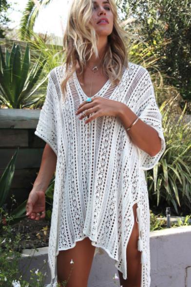 Traje de baño de punto holgado informal para mujer