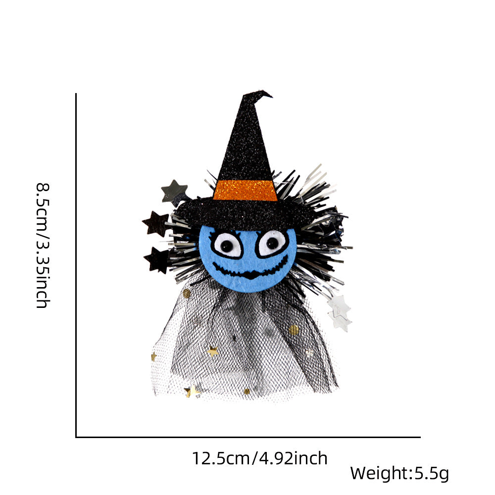 Horquilla para el pelo con fieltro de hierro y gasa para decoración de fiesta infantil de Halloween