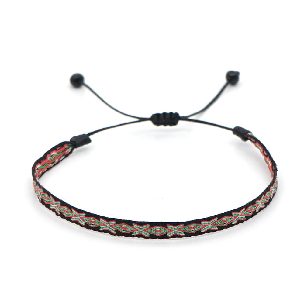 Bohemian Ethnic Ribbon Handwoven Bracelet