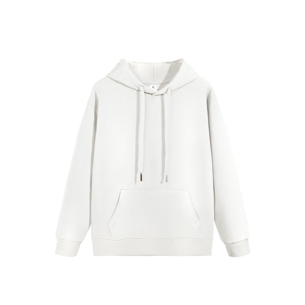 Casual Solid Color Cotton Long-Sleeve Hoodie