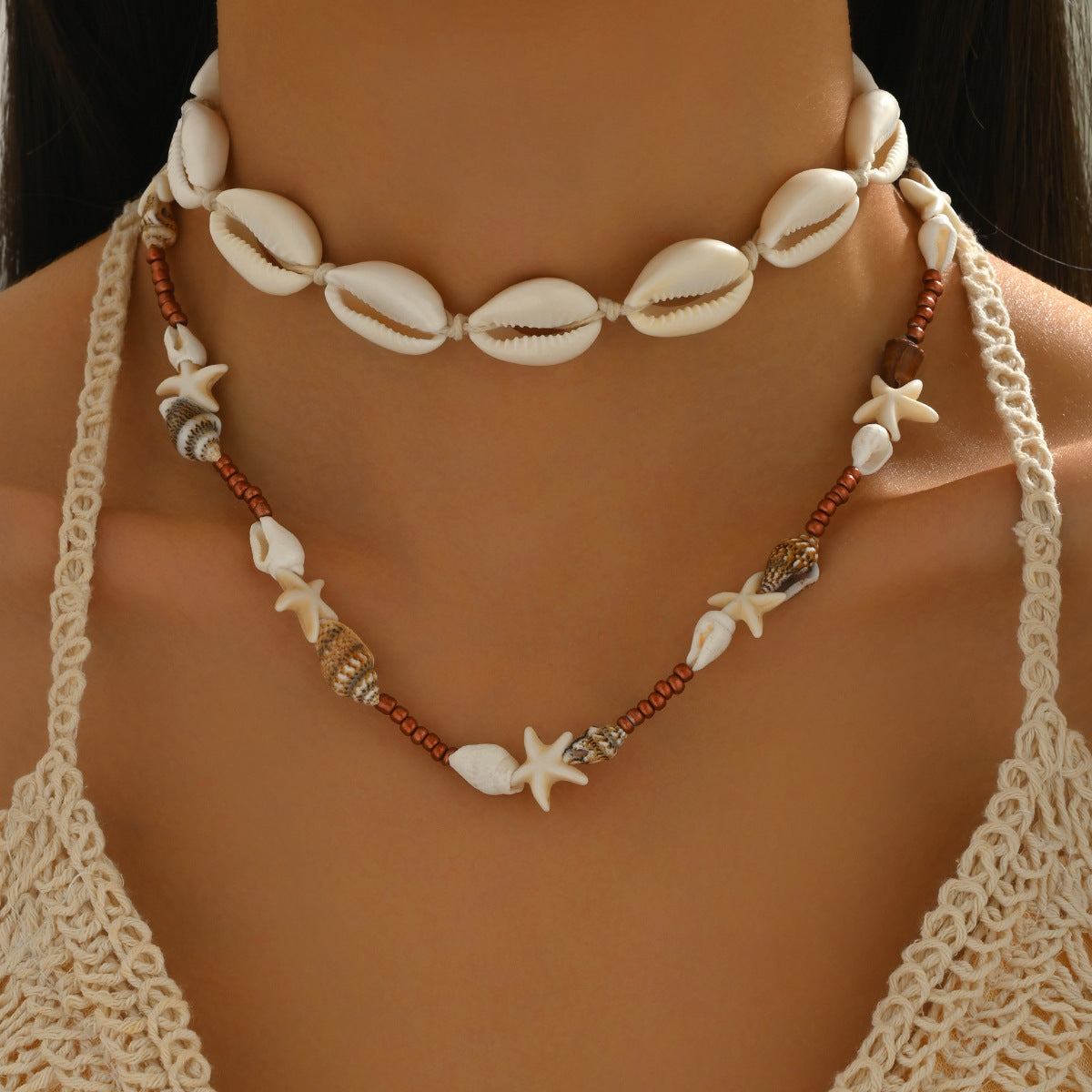 Bohemian Beach Holiday Shell Sea Necklace