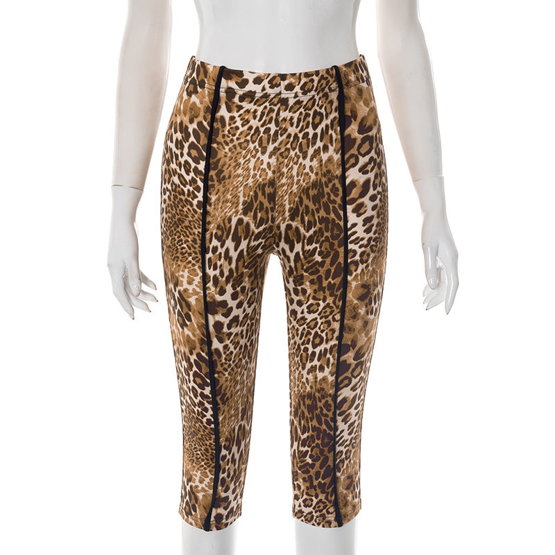 Women Fashion Sexy Leopard Tight Pants