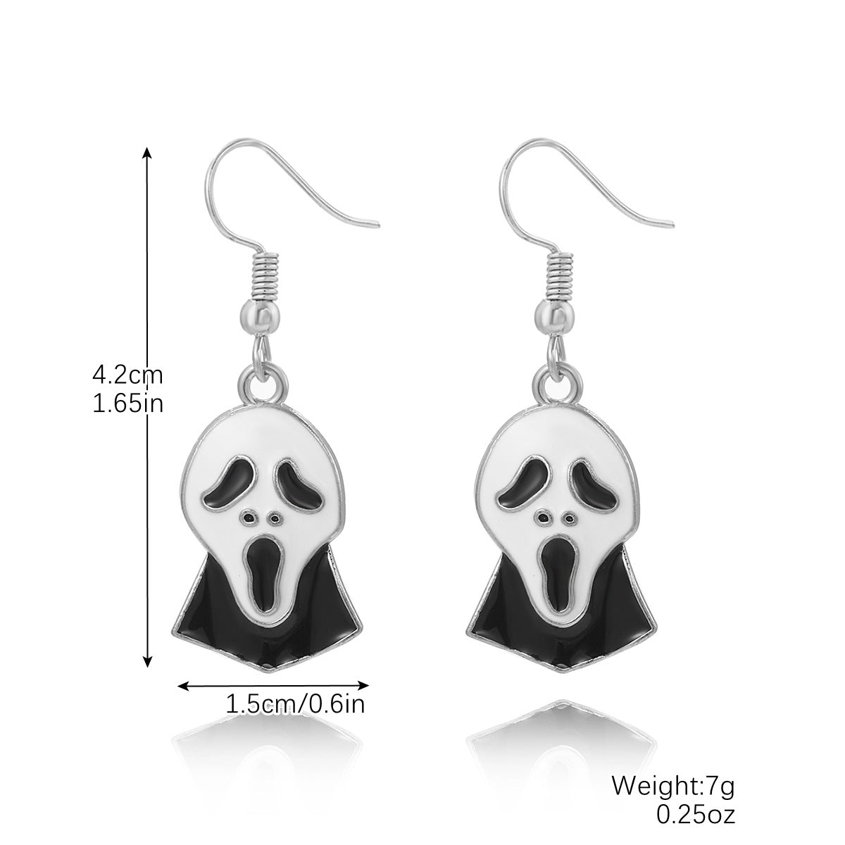 Halloween Women Creative Pumpkin Skull Bat Earrings