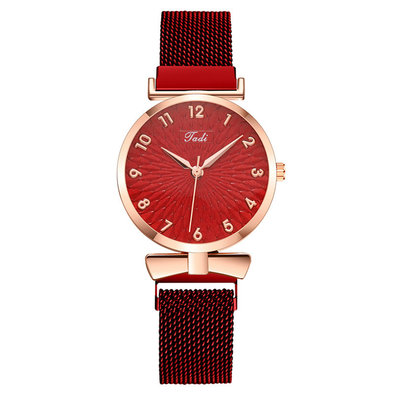 Montre à quartz numérique tournesol pour femme, décontractée, couleur unie