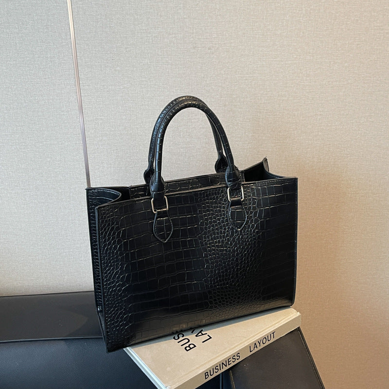 Stylish Large Capacity Crocodile Handbag