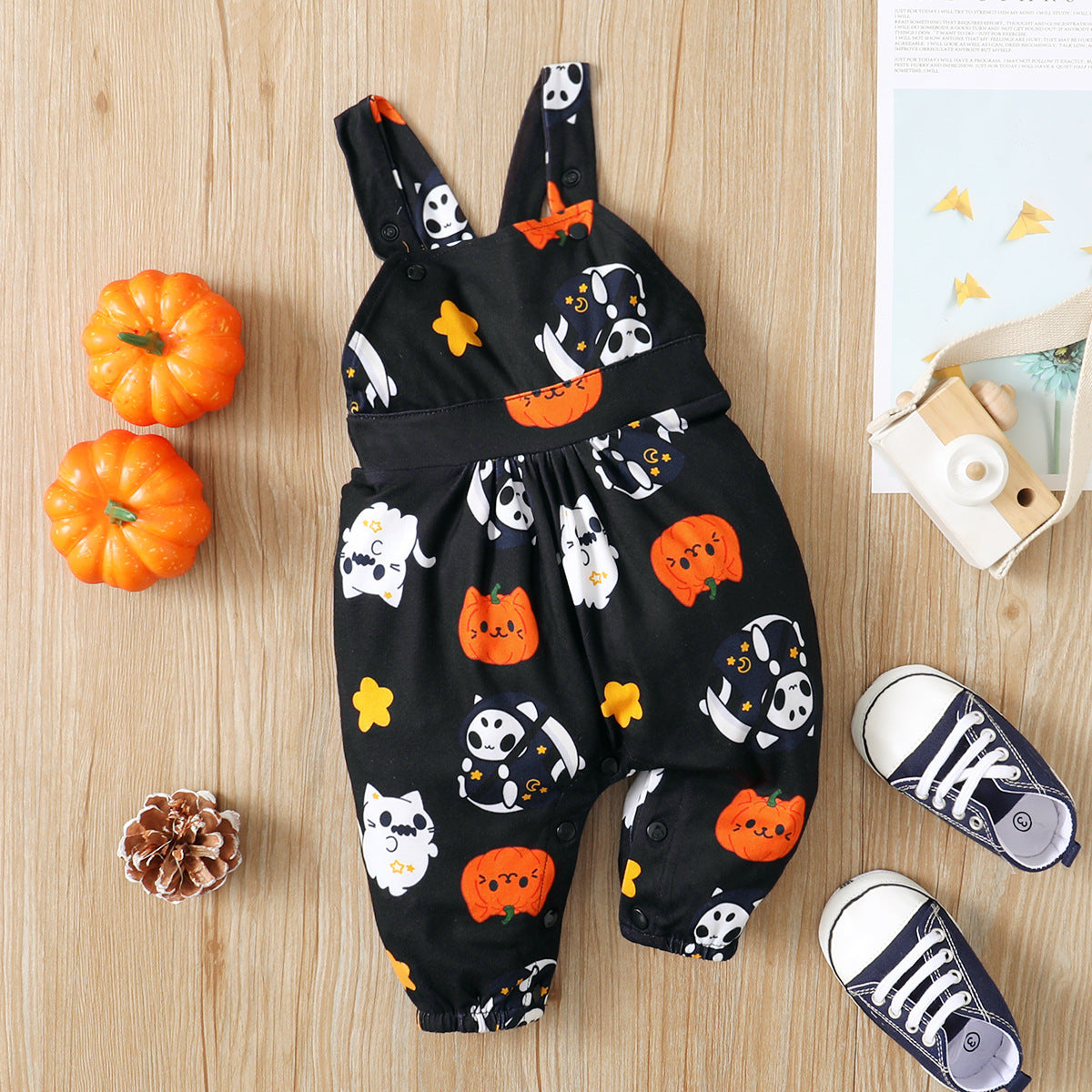 Kids Baby Boys Girls Casual Cartoon Sleeveless Romper