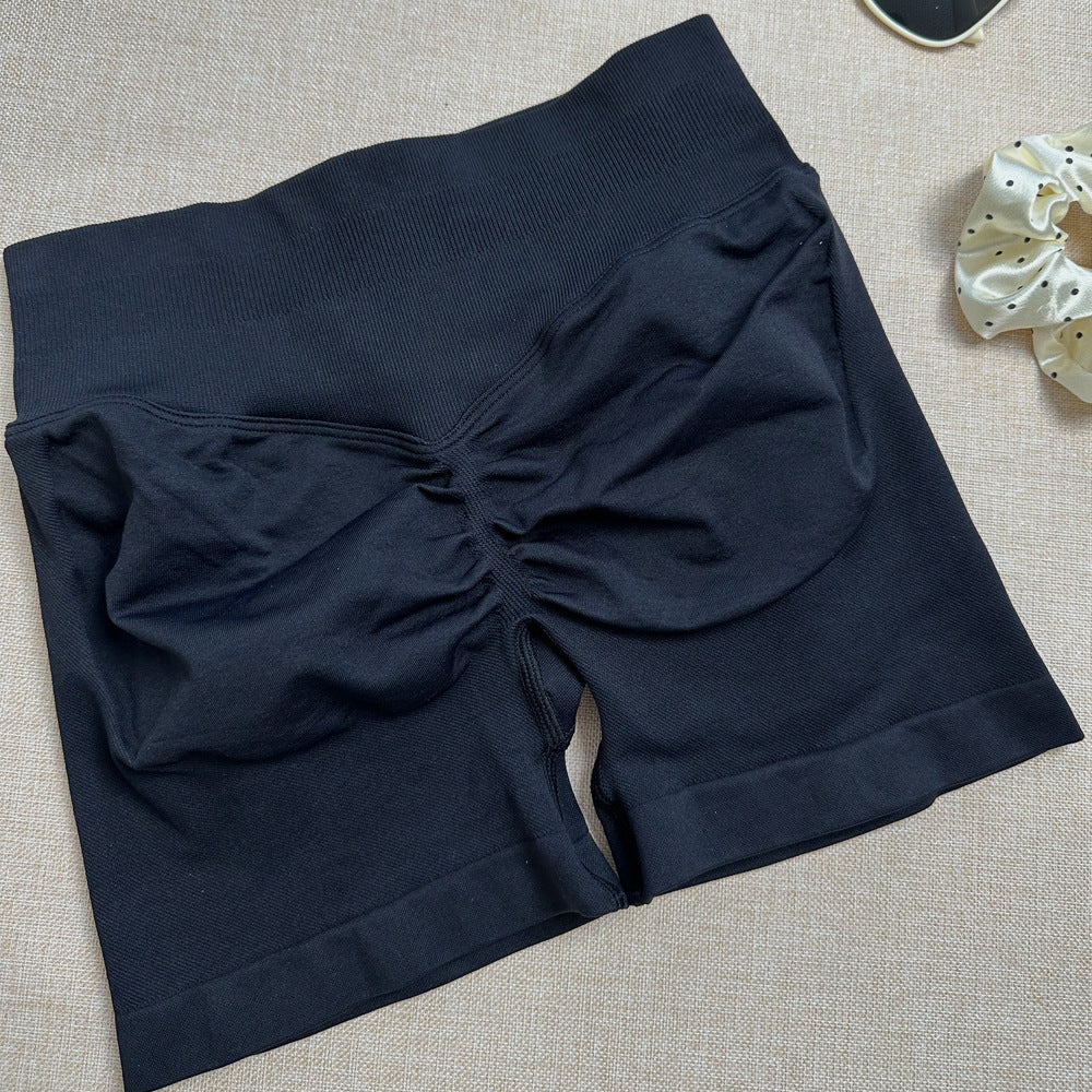 Short de yoga sans coutures élastique et décontracté pour femme