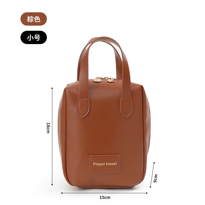 Bolsa de cosméticos portátil, sencilla y moderna, de gran capacidad para mujer.