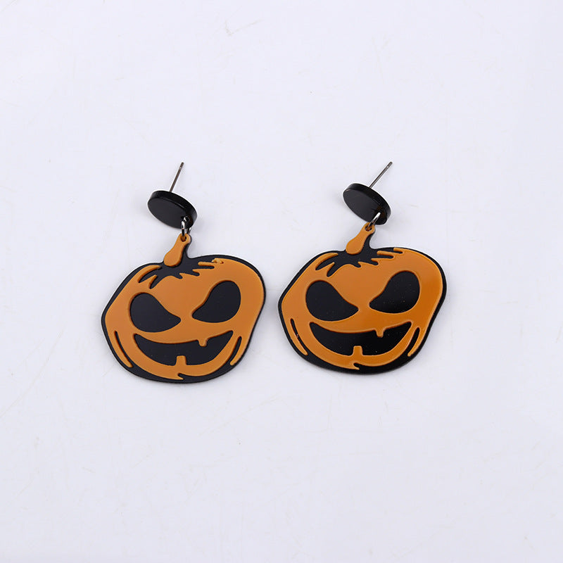 Halloween Women Funny Creative Pumpkin Ghost Earring