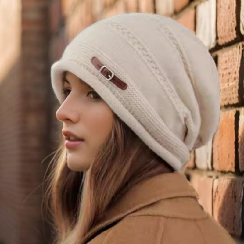 Women Fashion Casual Solid Color Knitted Hat