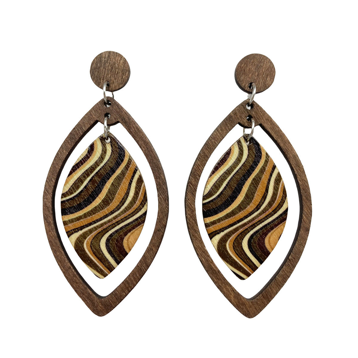 Boucles d'oreilles bohèmes vintage en forme de feuille pour femmes