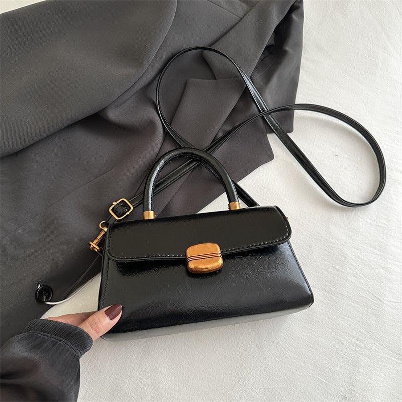 Bolso de hombro sólido elegante retro