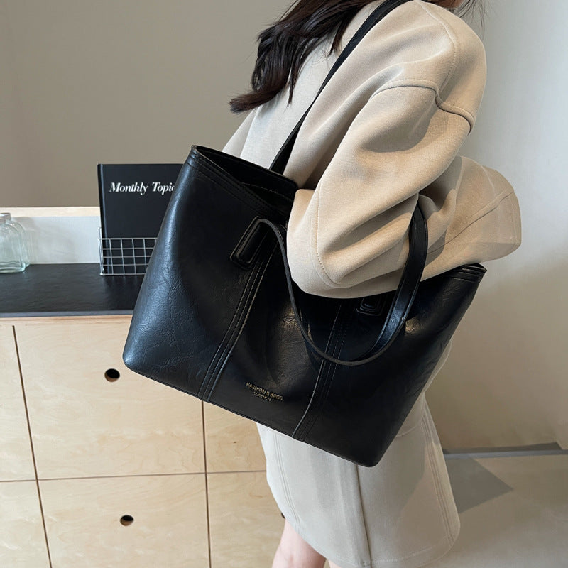 Bolso de mano informal de gran capacidad a la moda para mujer