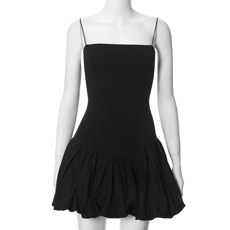 Women Fashion Solid Color Sexy Sling Dress