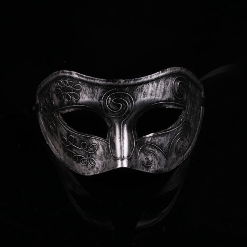 Masque demi-visage à imprimé graphique stylisé vintage