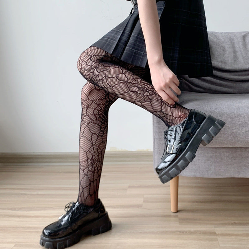 Halloween Women Fashion Dark Spider Web Hollow Pantyhose