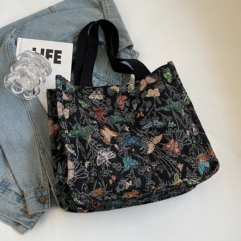 Sac fourre-tout décontracté en toile de grande capacité pour femme, idéal pour les affaires