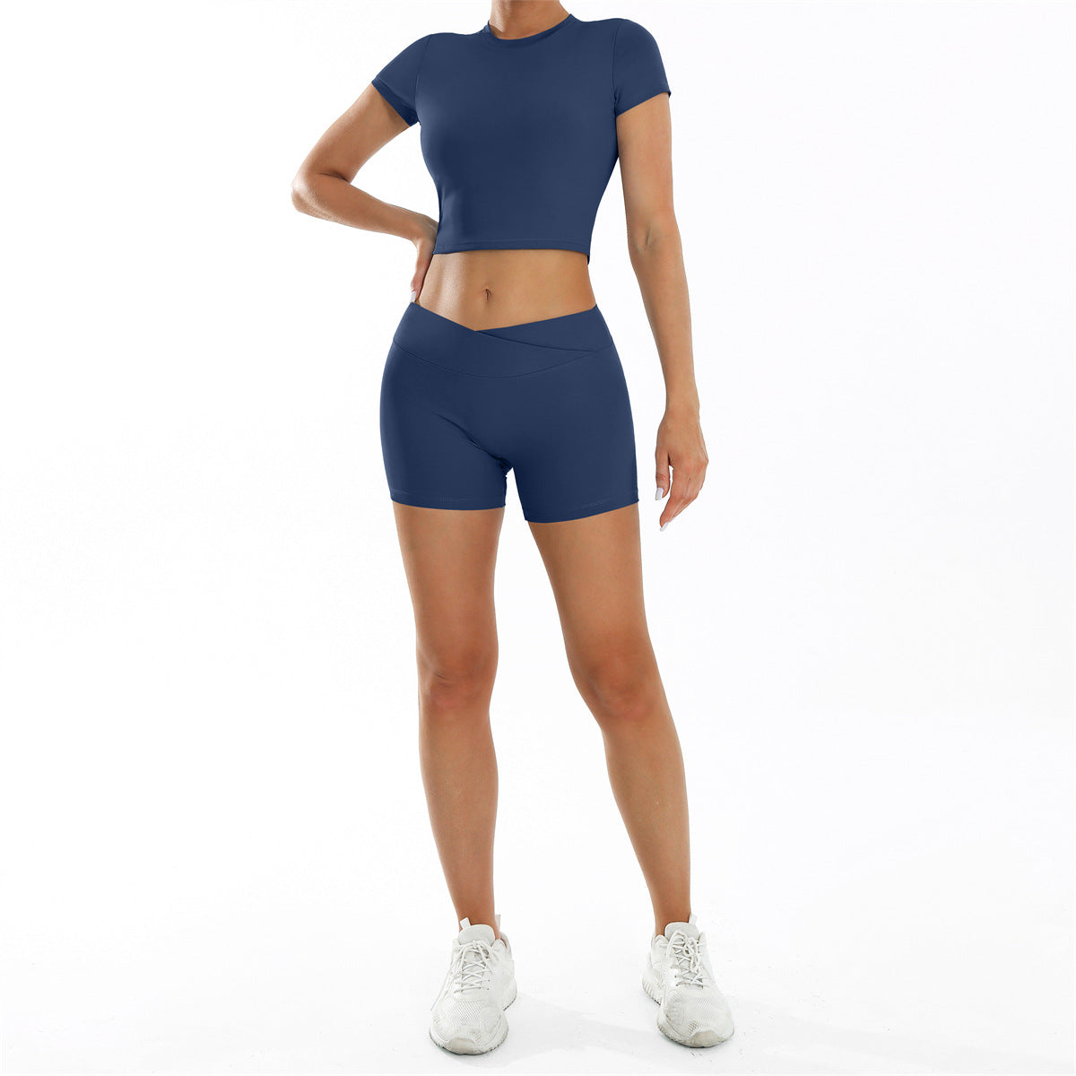 Women Yoga Solid Color Sports Two-Piece Set