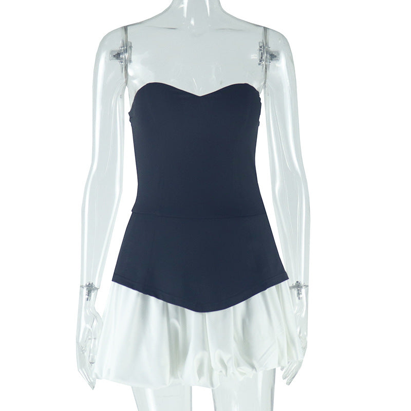 Robe tube à coutures tendance pour femme, manches longues