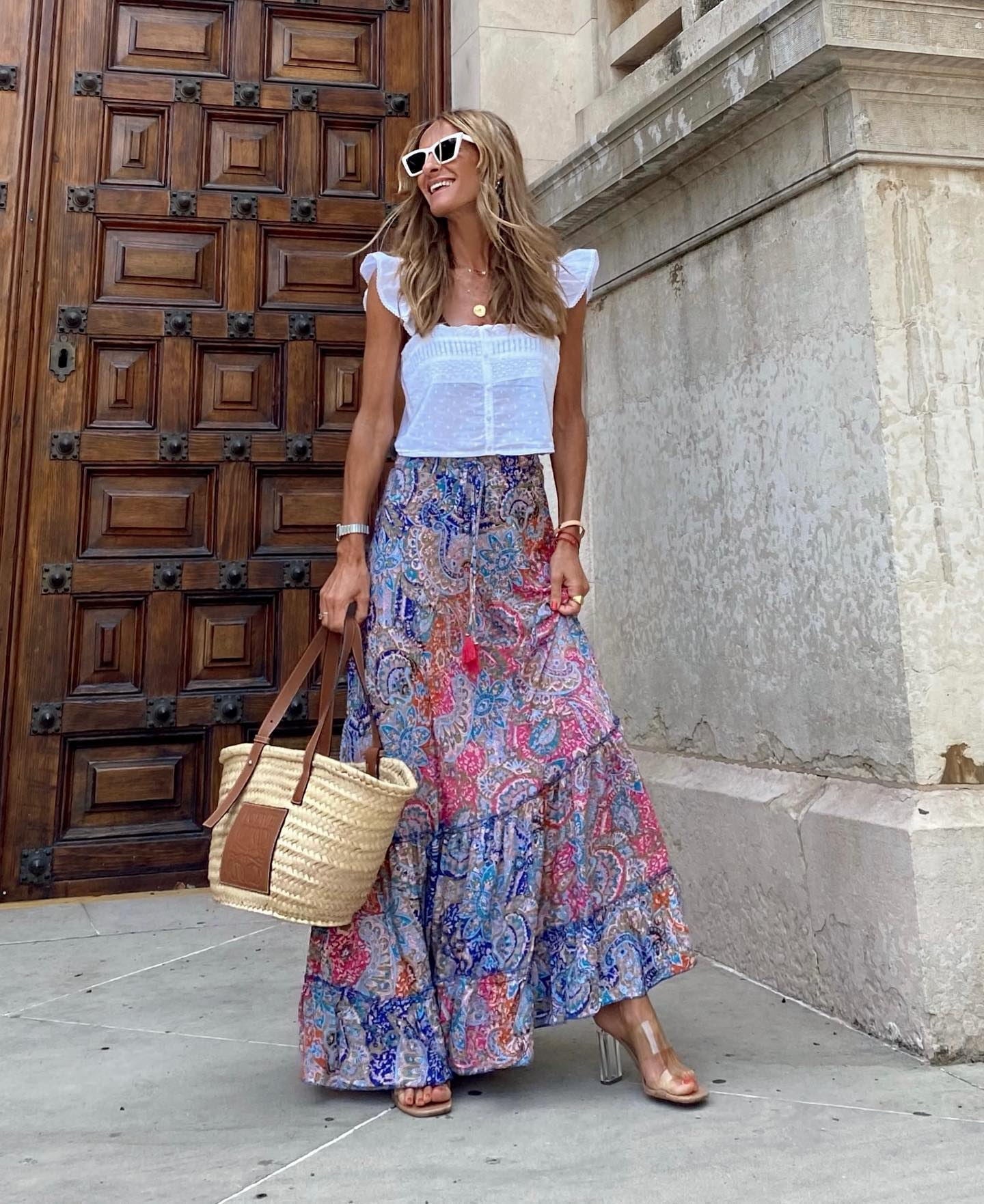 Bohemian Vacation Women Casual Vintage Printed Skirt