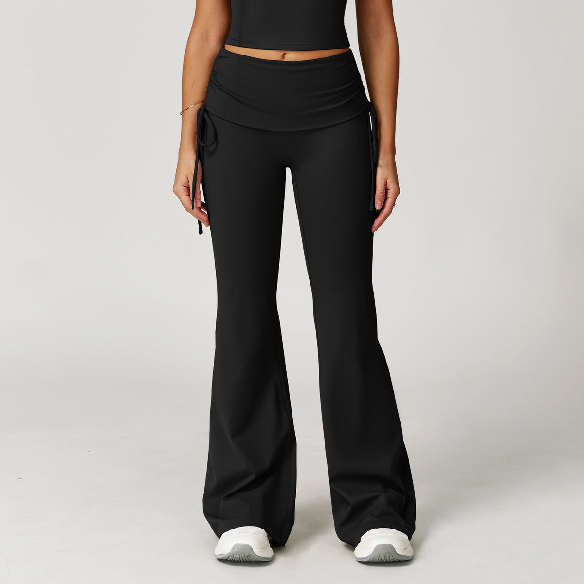 Women Fashion Casual High Waist Flared Sports Pants