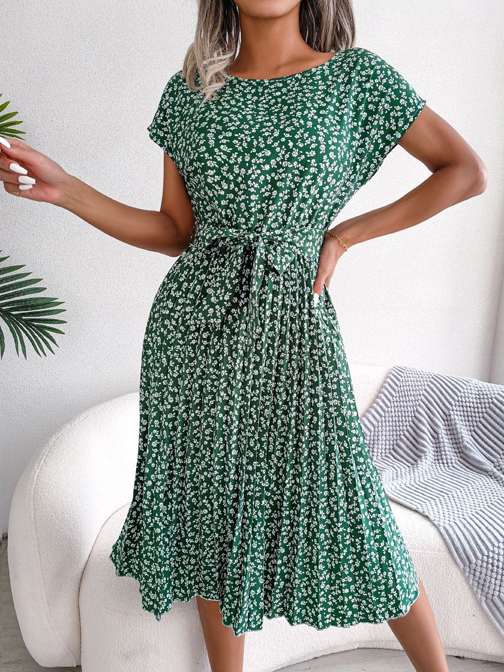 Vestido casual con estampado floral para mujer