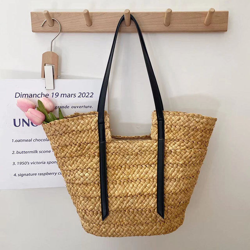 Bohemian Style Large Capacity Straw Woven Tote Bag