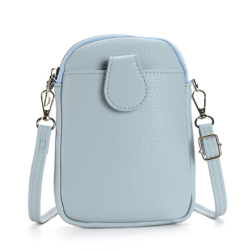 Women Casual Small Phone Crossbody Bag in PU Leather