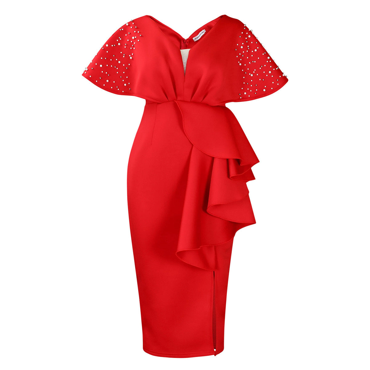 Women Fashion Elegant Irregular Plus Size Dress