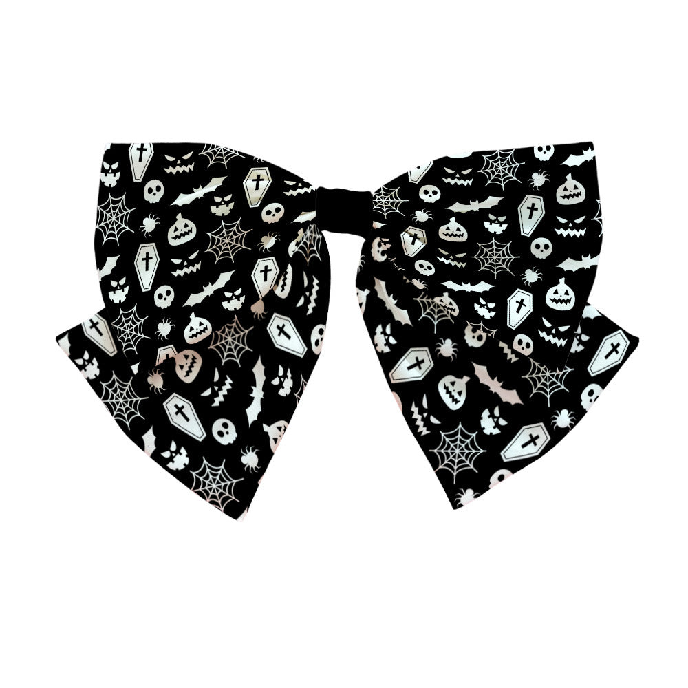 Accessoires pour cheveux avec nœud en forme de crâne et de citrouille pour Halloween