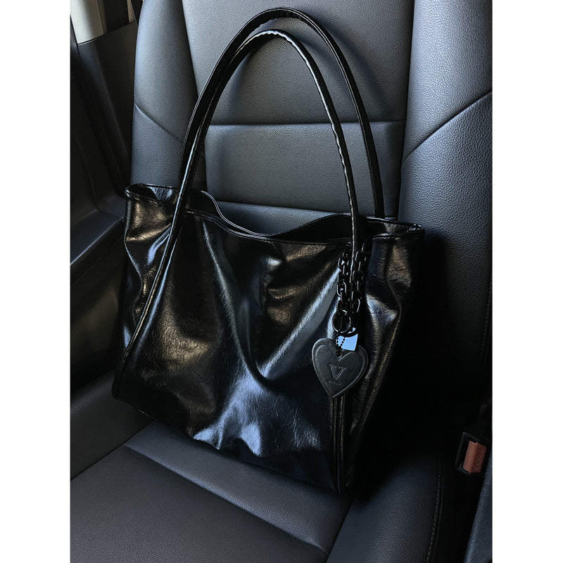 Women Fashion Casual Simple PU Leather Tote Bag