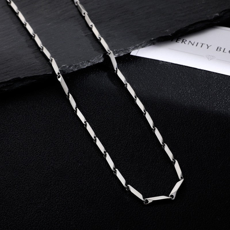 Men Fashion Casual Titanium Steel Bamboo Necklace