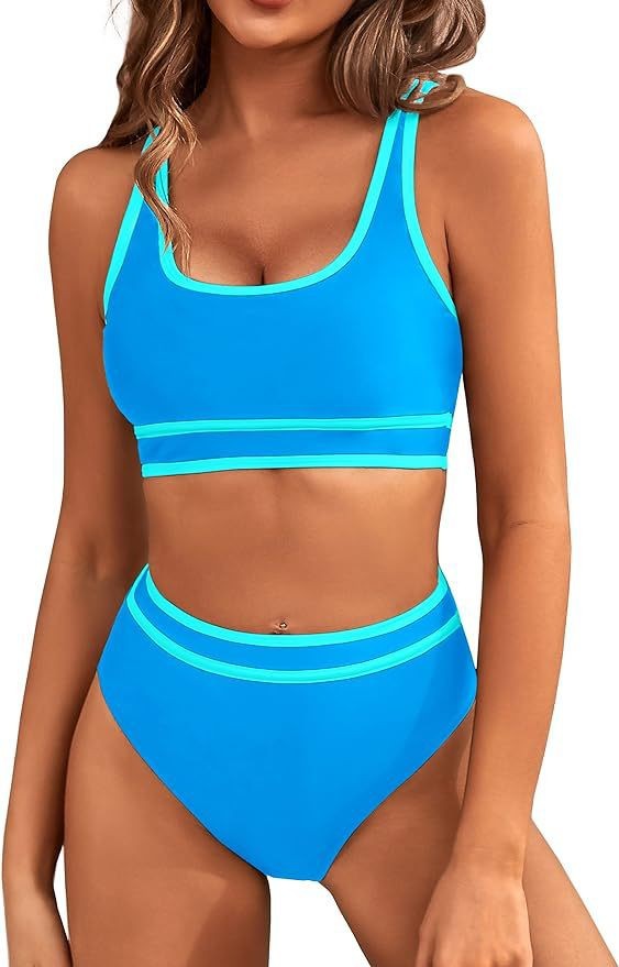 Traje de baño bikini sexy de color sólido a la moda para mujer