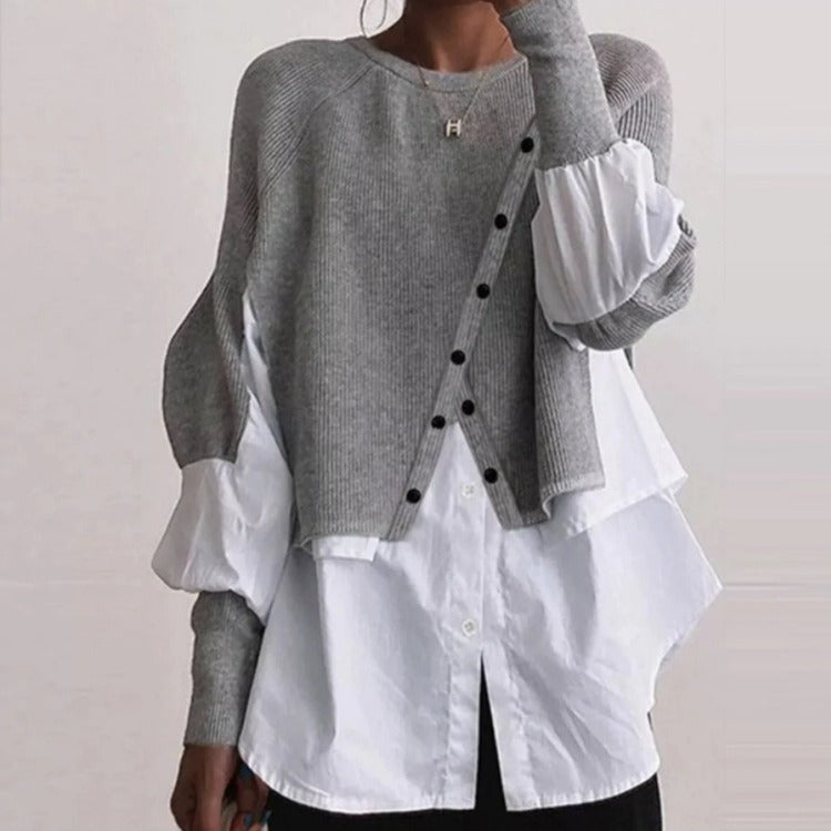 Women Fashion Casual Knitted Sweater Blouse
