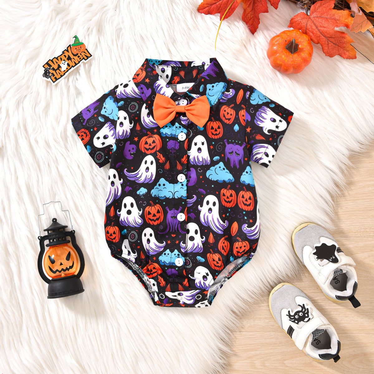 Pelele de manga corta para fiesta de Halloween para niños y bebés