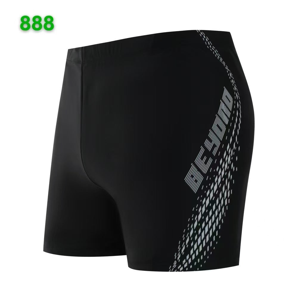 Traje de baño a juego con estampado de letras para hombre