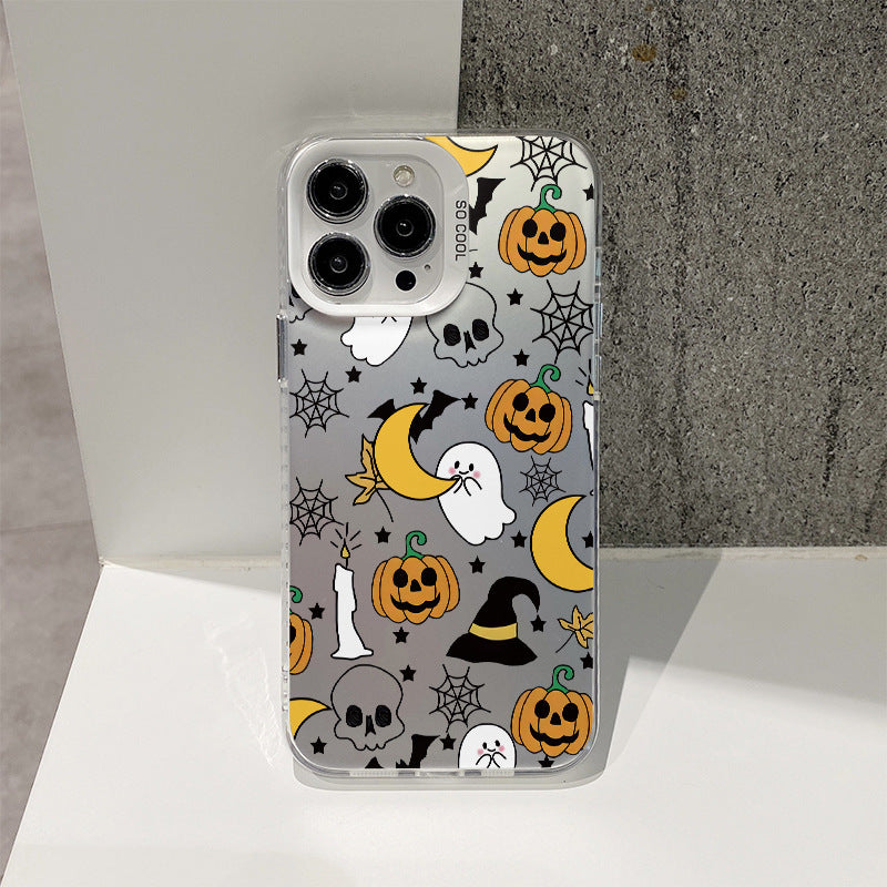 Women Cartoon Halloween Pumpkin Ghost Skull Apple Phone Case