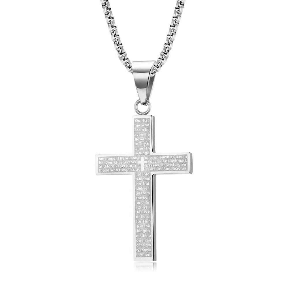 Men'S Fashion Stainless Steel Cross Necklace