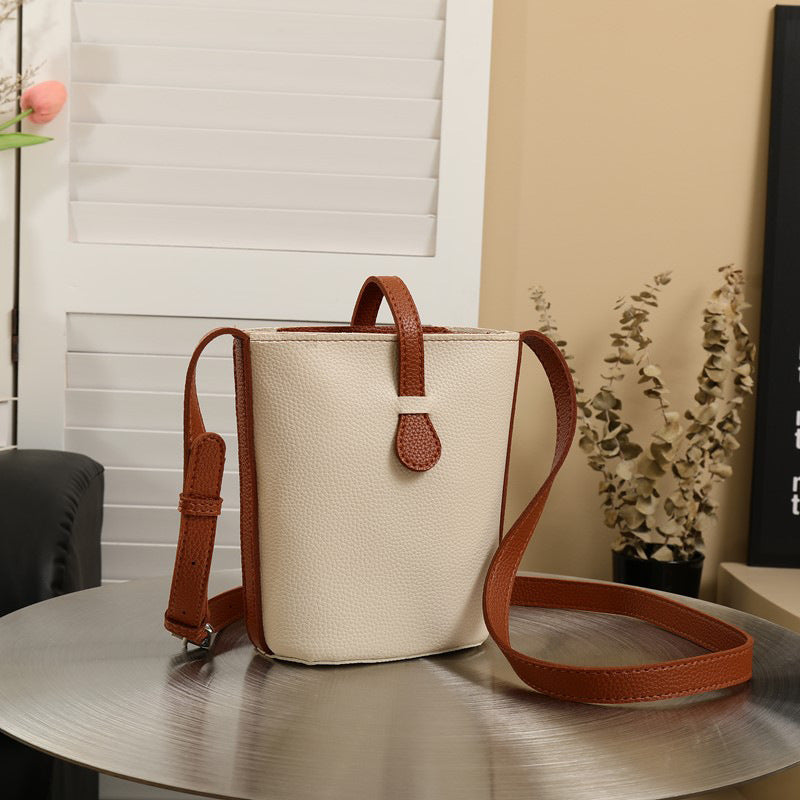 Women Soft Leather Crossbody Phone Bag with Magnetic Buckle