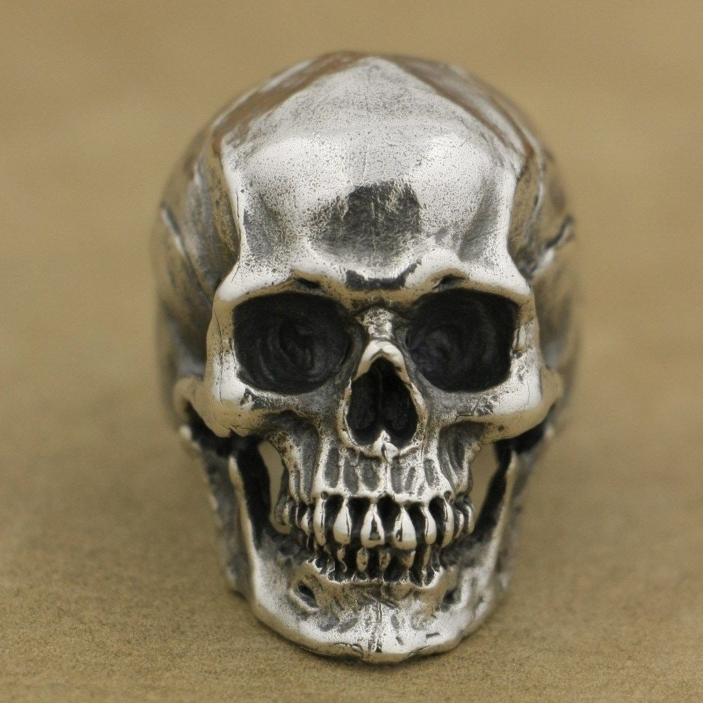 Anillo de cabeza de fantasma de calavera de aleación vintage de Halloween