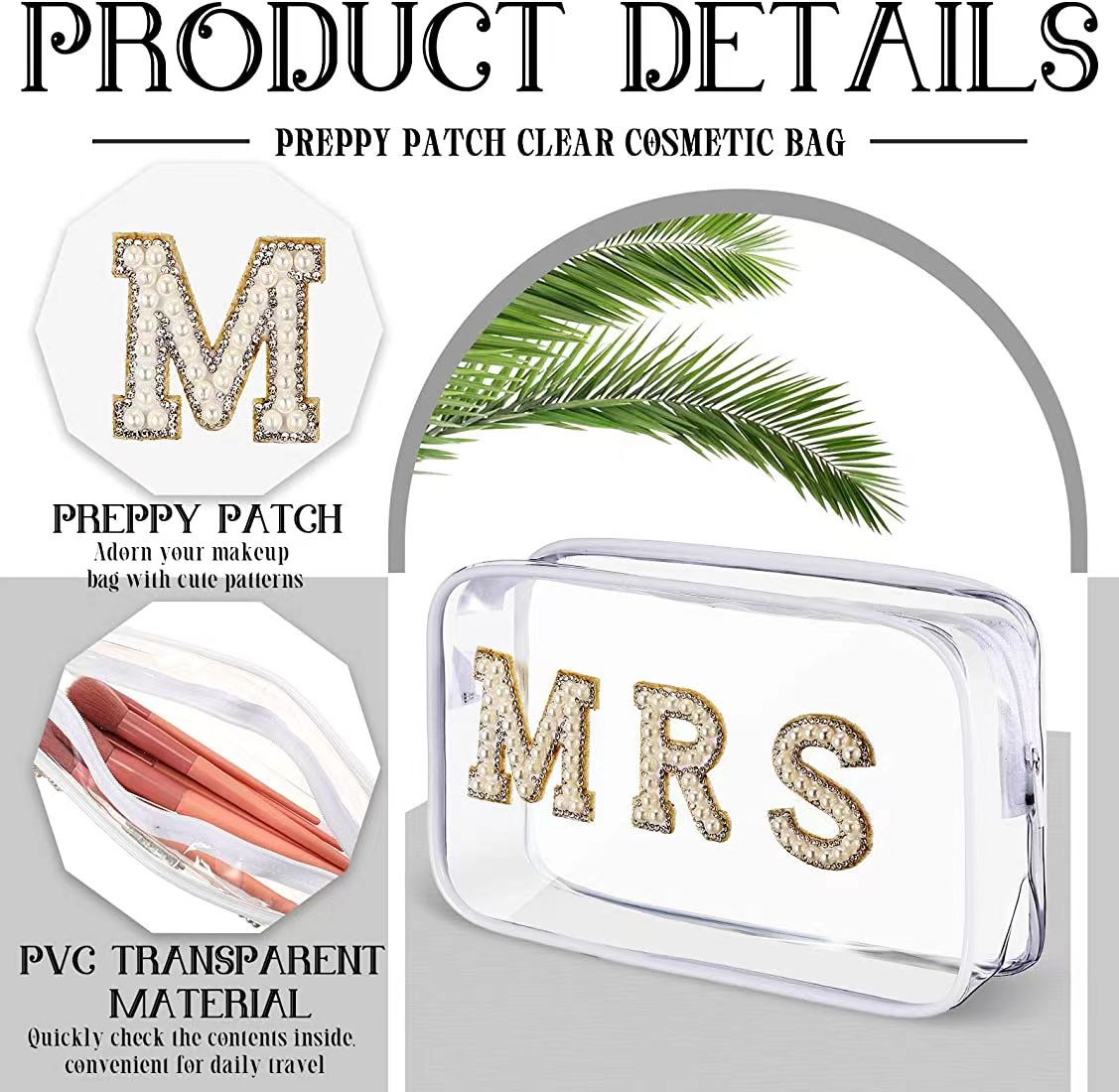 Bolsa de cosméticos de mano para mujer, sencilla y práctica