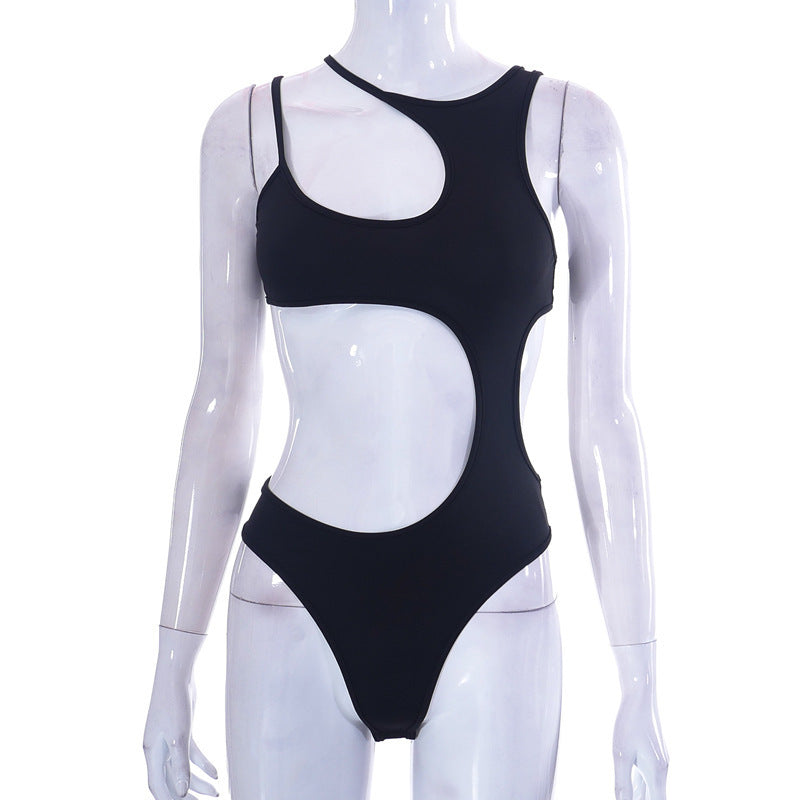 Women Fashion Sexy Solid Color Sleeveless Bodysuit