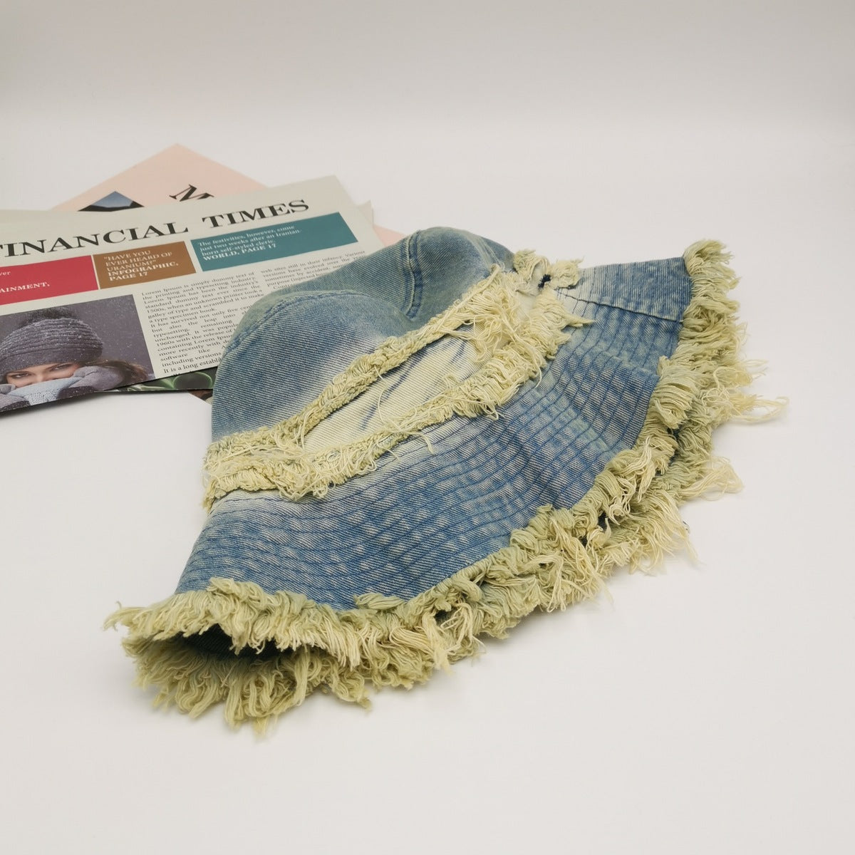 Chapeaux bobs rétro en denim pour femmes