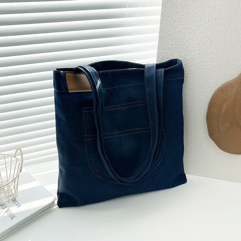 Fashionable Casual Large Capacity Denim Tote Bag