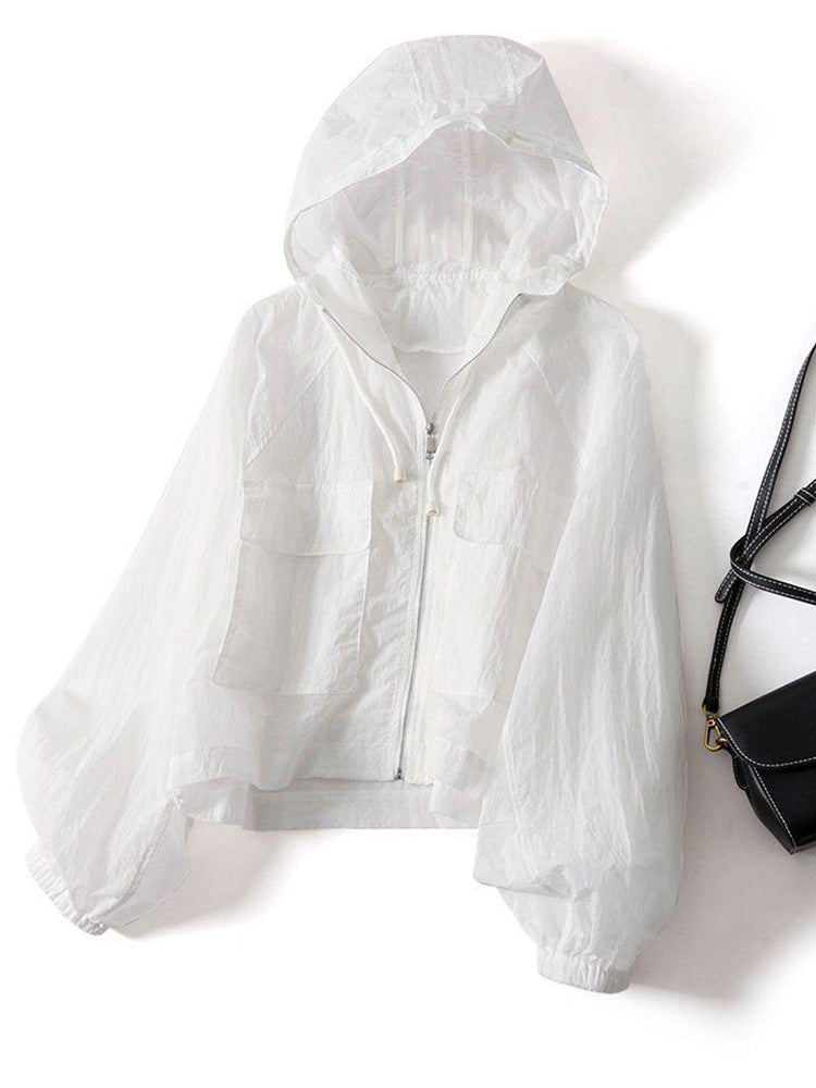 Summer Sun-Protective Women Loose Hooded Casual Jacket