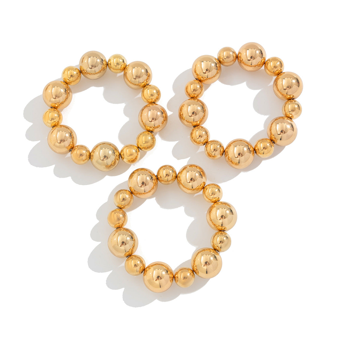 Women Fashion Exaggerated Punk Beaded Bracelet Set