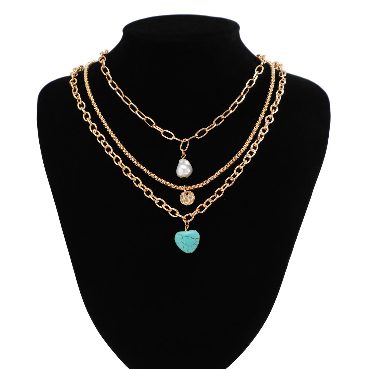 Collar de perlas de imitación barrocas de moda nacional