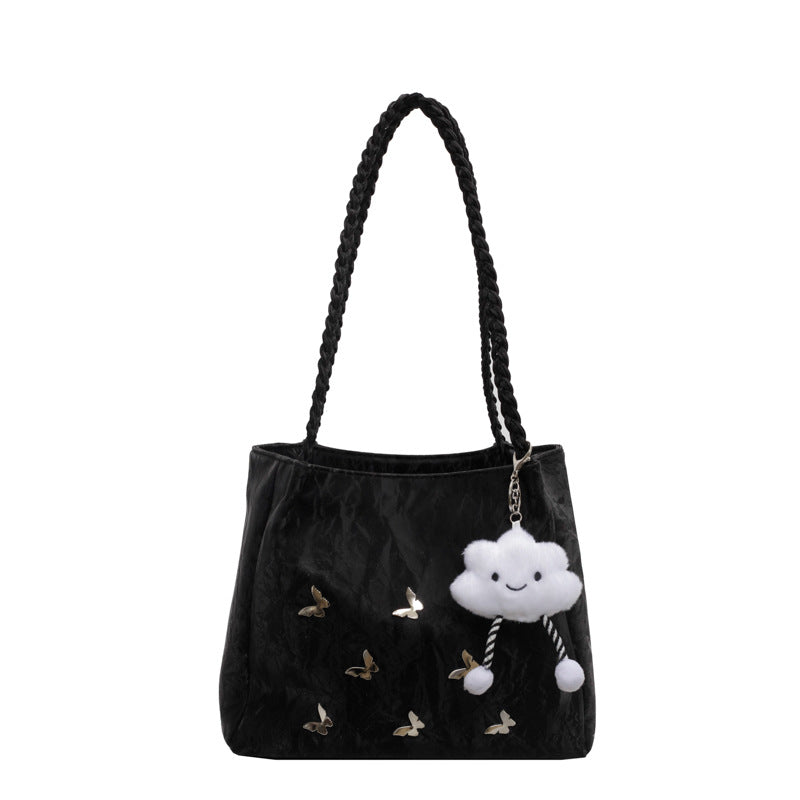 Women Fashion Solid Color Butterfly Tote Bag